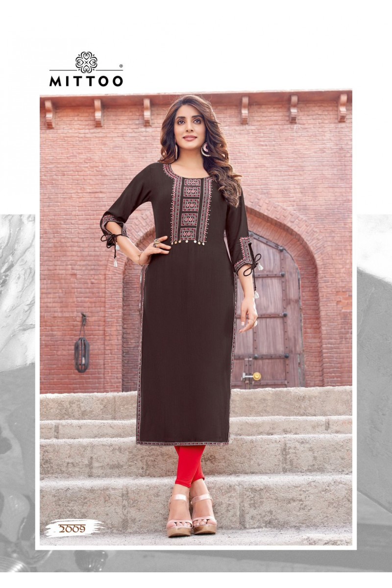 Mittoo Styli Vol-2 Ladies Wear Embroidery With Hand Work Kurti Apparels