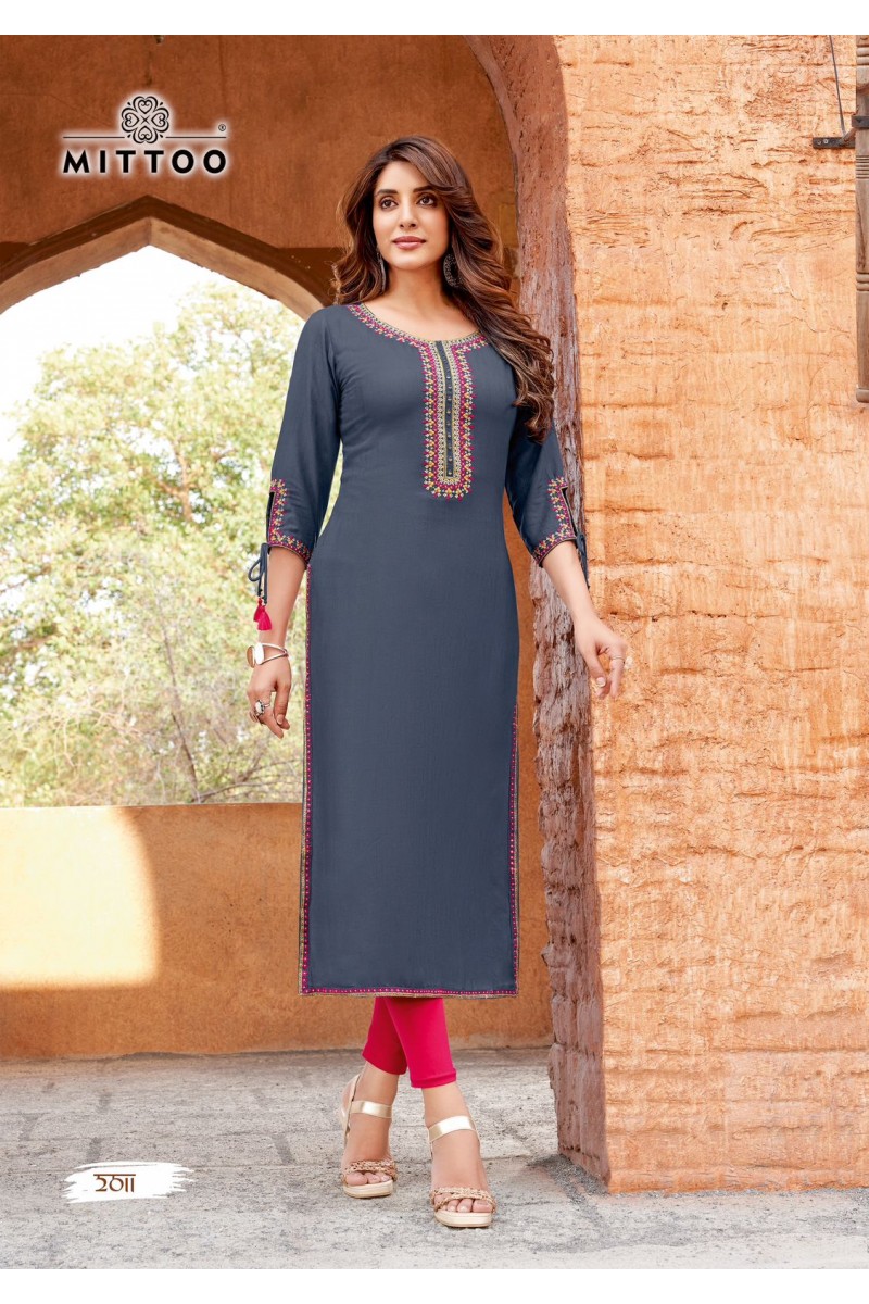 Mittoo Styli Vol-2 Ladies Wear Embroidery With Hand Work Kurti Apparels