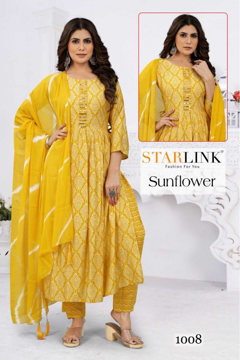Starlink Sunflower Branded Viscose Kurti Catalogue Set