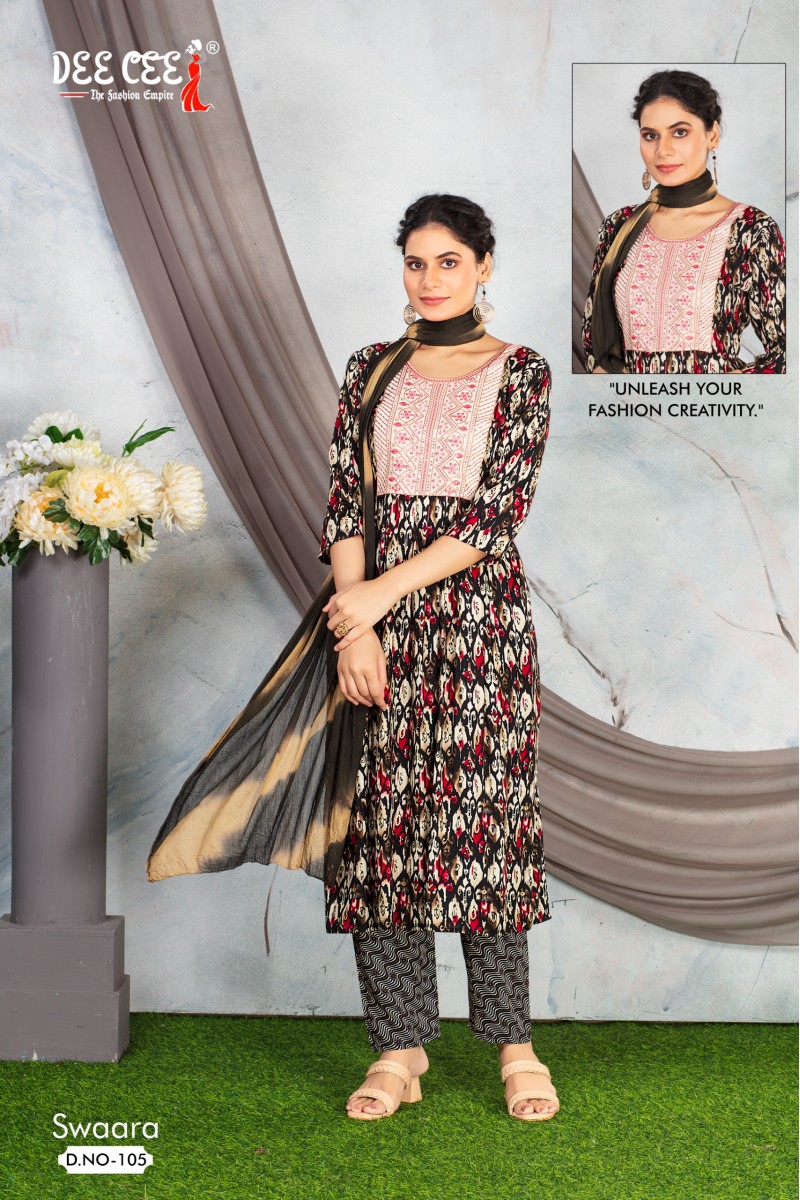 Dee Cee Swaara Readymade Printed 3 Piece Pair Catalogues Manufacturer