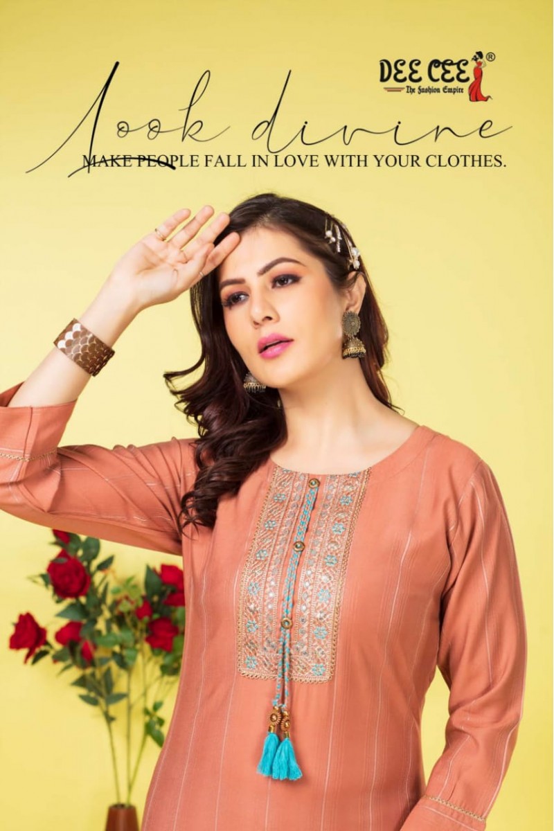 Dee Cee Tahmina A Linen Embroidery Kurtis Wholesale Clothing Suppliers