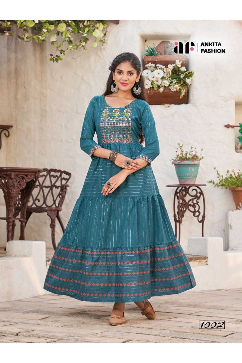 Ankita Fashion Weekend Casual Wear Gown Catalogue Set Manufacturer