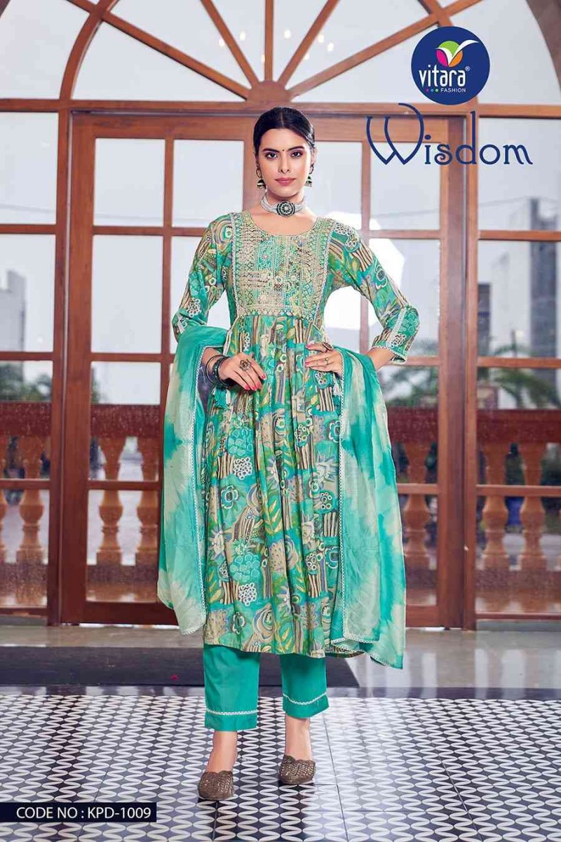 Vitara Fashion Wisdom-Kpd-1009 Kurti Bottom Dupatta Size Set Collection