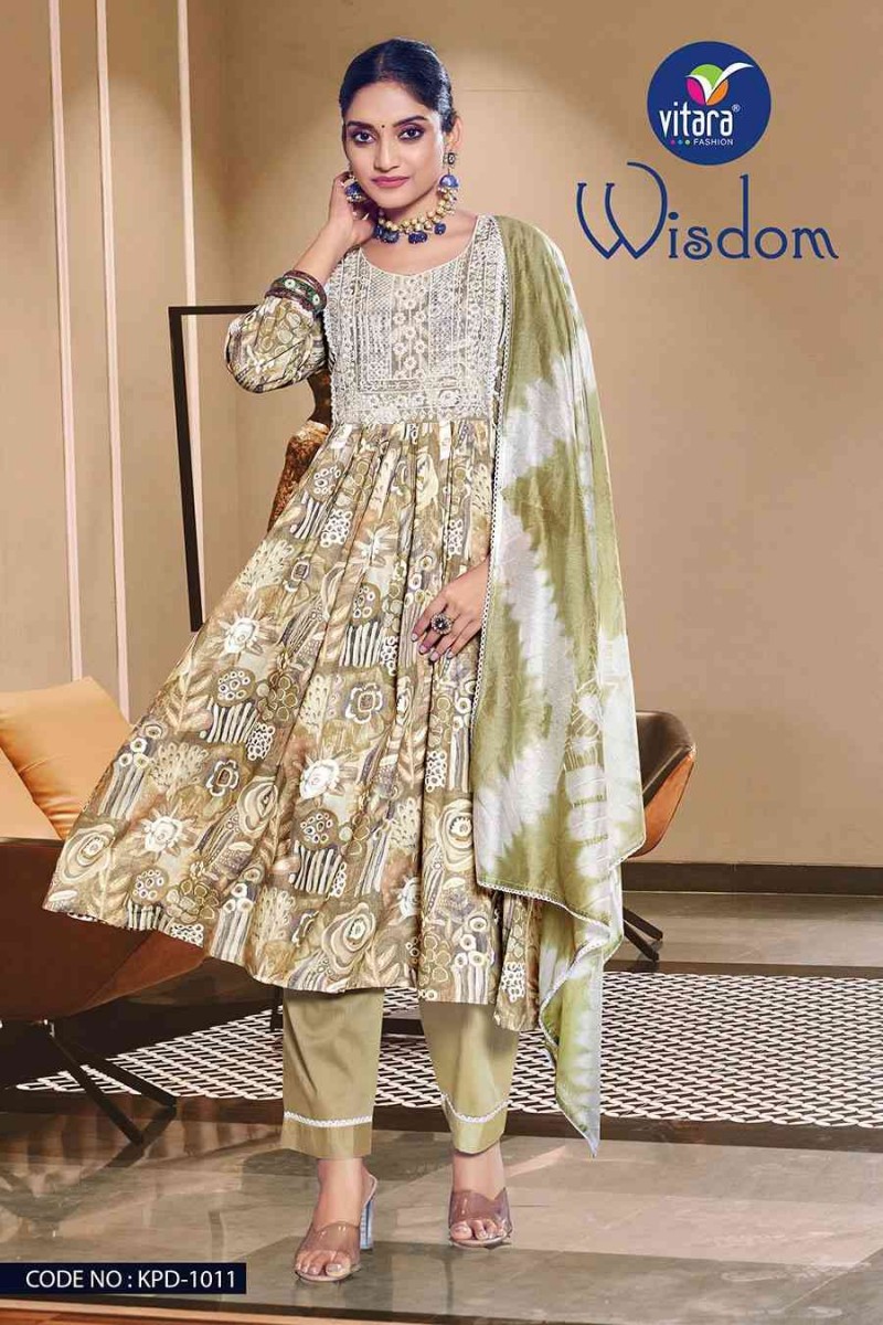Vitara Fashion Wisdom-Kpd-1011 Kurti Bottom Dupatta Size Set Collection