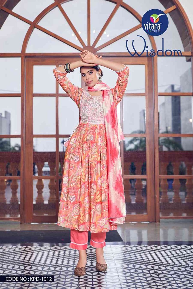 Vitara Fashion Wisdom-Kpd-1012 Kurti Bottom Dupatta Size Set Collection