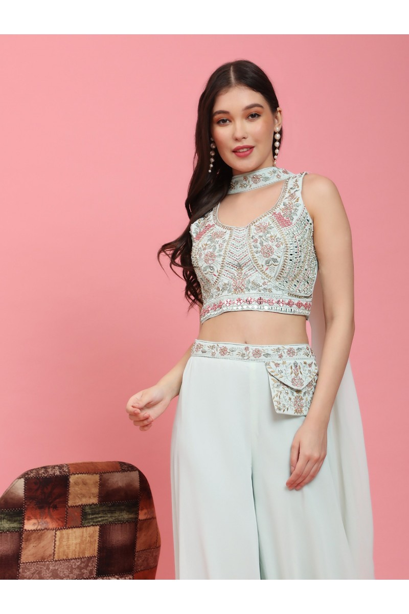 Amoha Trendz C324-1 Party Wear Readymade Crop Top Collection