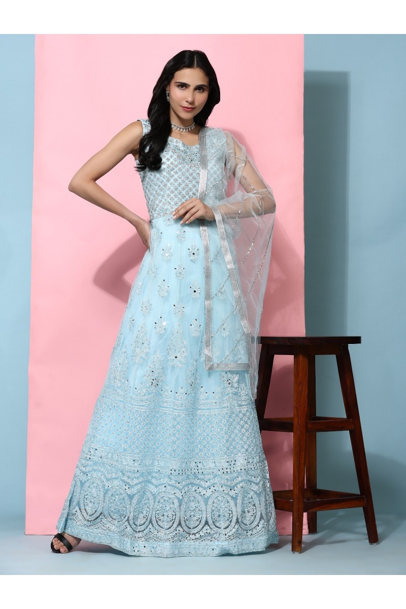 Amoha Trendz D.No-G369-A Wedding Wear Anarkali Style Women's Gowns