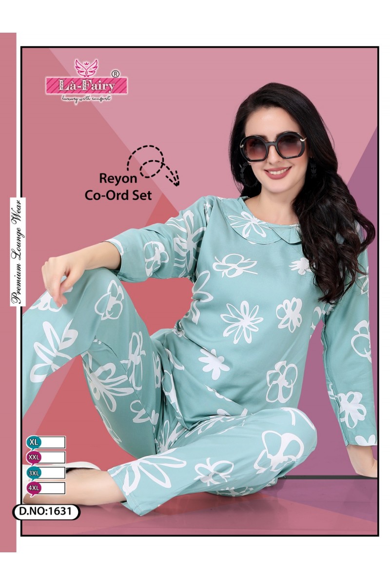 La-Fairy D.No-1631 Casual Wear Latest Designs Night Suits Collection