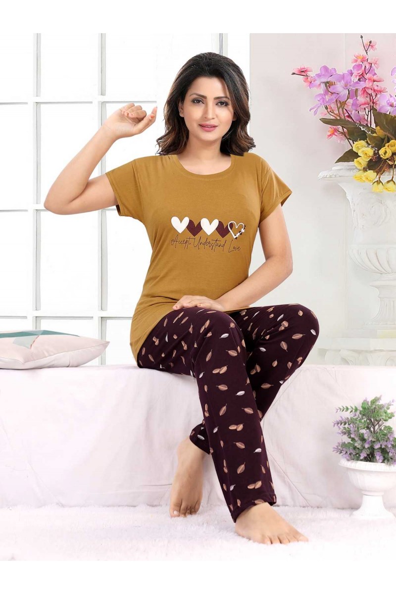 Lucky N-1002 Cotton Pajamas And Loungwear For Women Night Suit