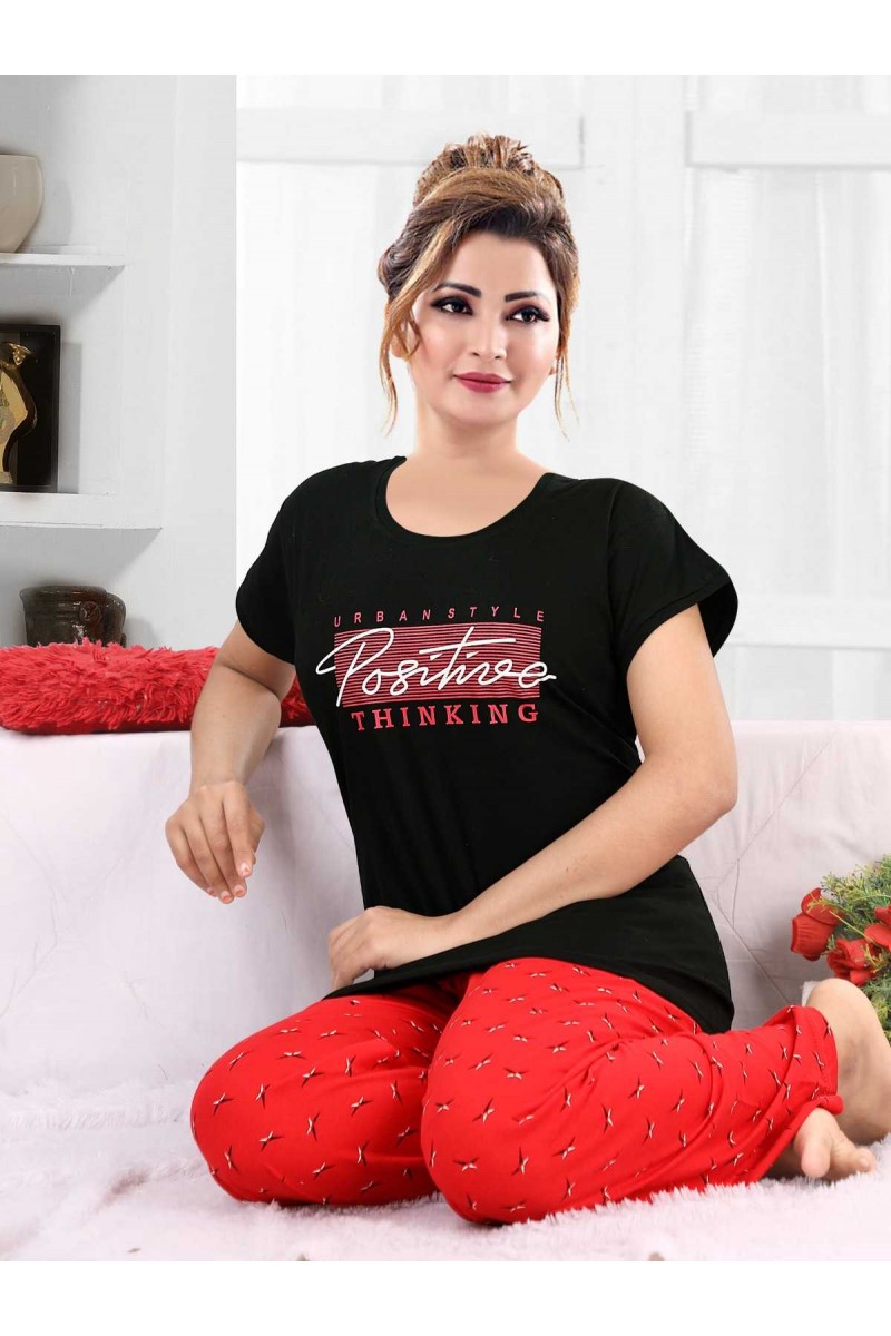 Lucky N-1007 Cotton Pajamas And Loungwear For Women Night Suit