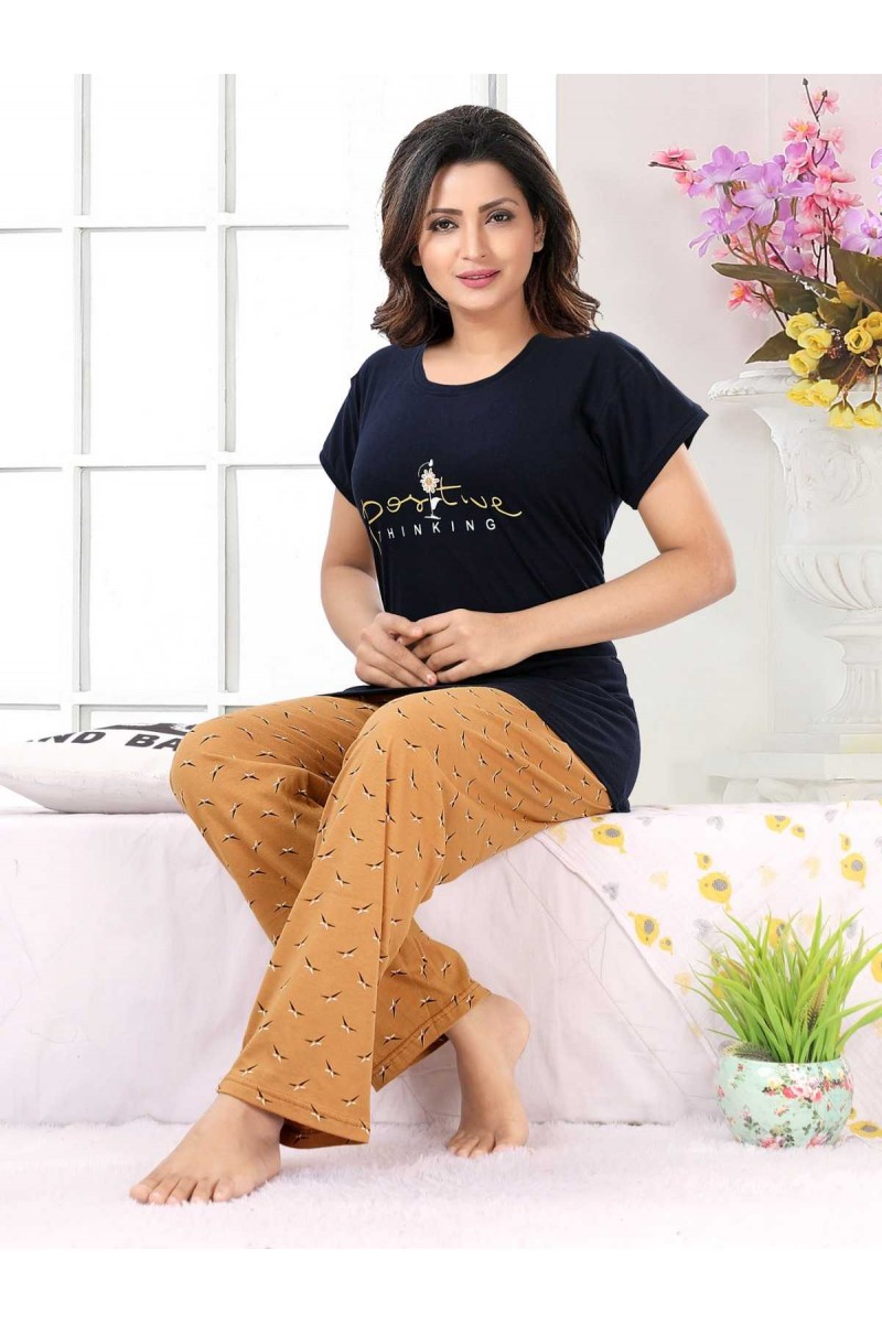 Lucky N-1008 Cotton Pajamas And Loungwear For Women Night Suit