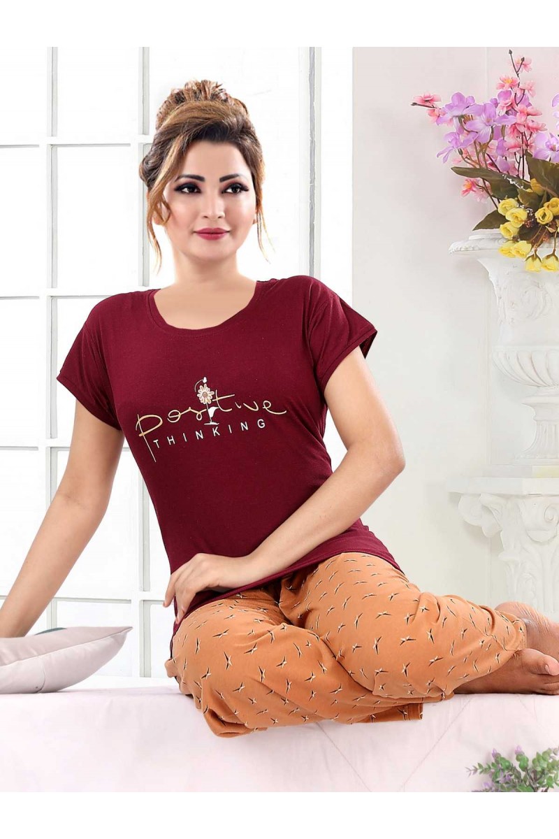 Lucky N-1009 Cotton Pajamas And Loungwear For Women Night Suit