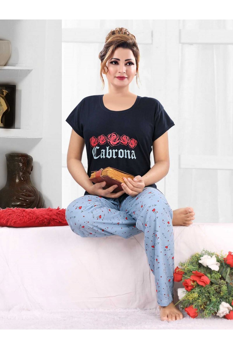 Lucky N-1014 Cotton Pajamas And Loungwear For Women Night Suit