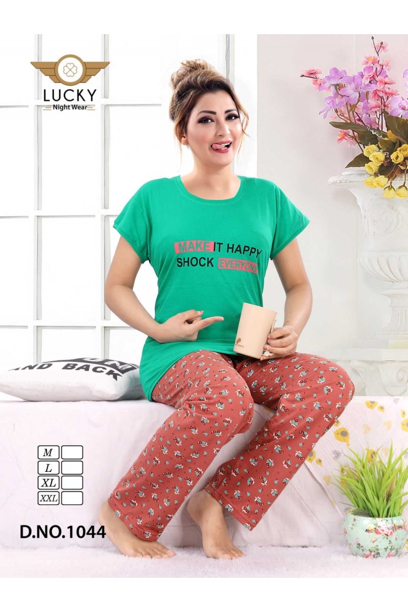 Lucky N-1015 Cotton Pajamas And Loungwear For Women Night Suit