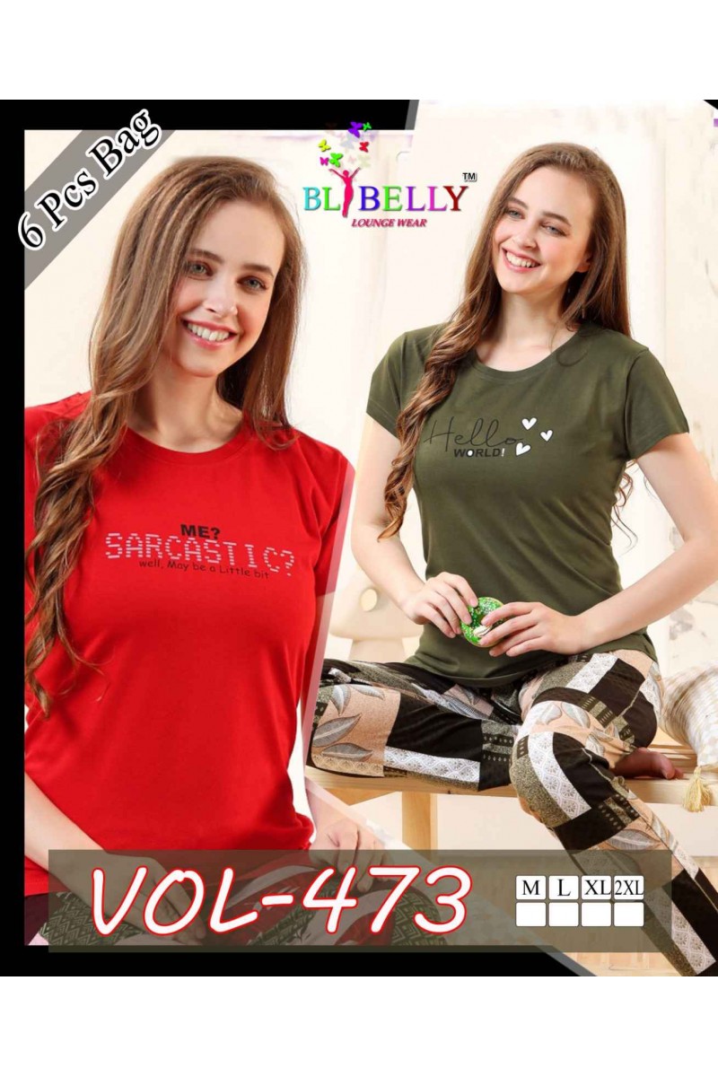 Bl Belly Vol-473 Designer Hosiery Stylish Night Wear Catalogue Set