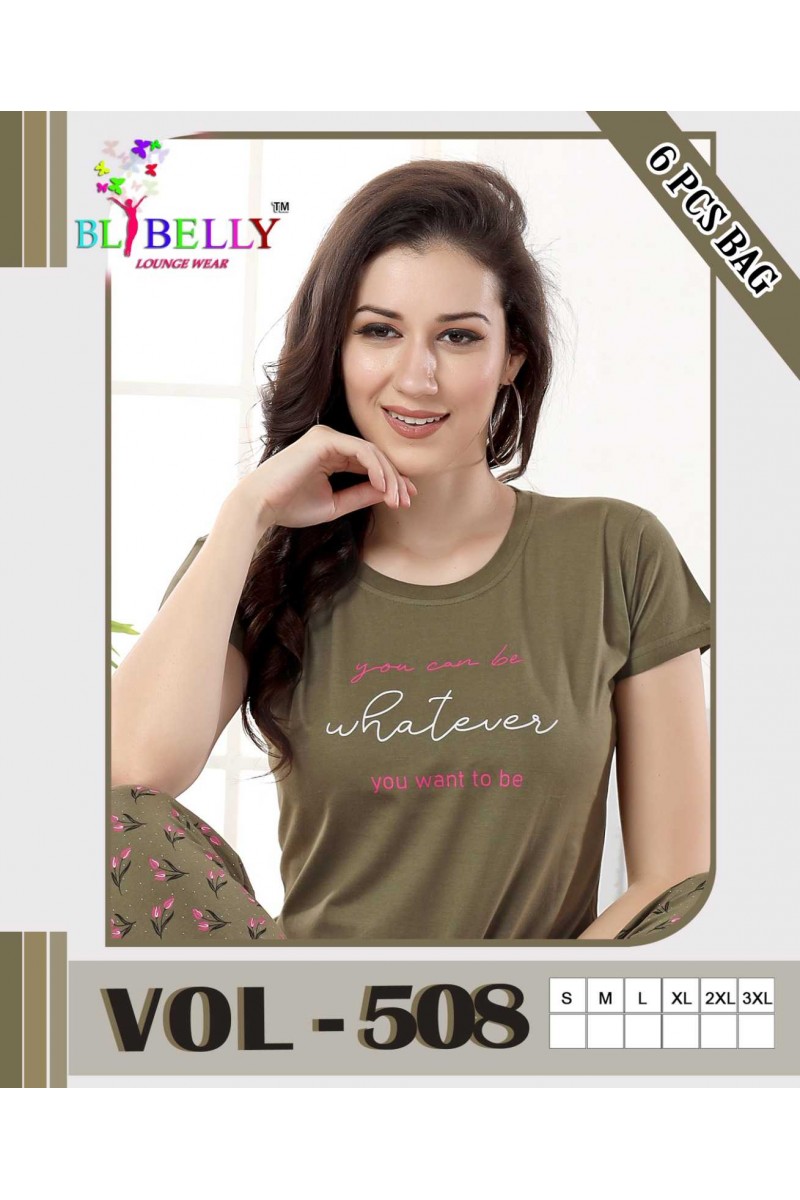 Bl Belly Vol-508 Designer Hosiery Night Wear Catalogue Set