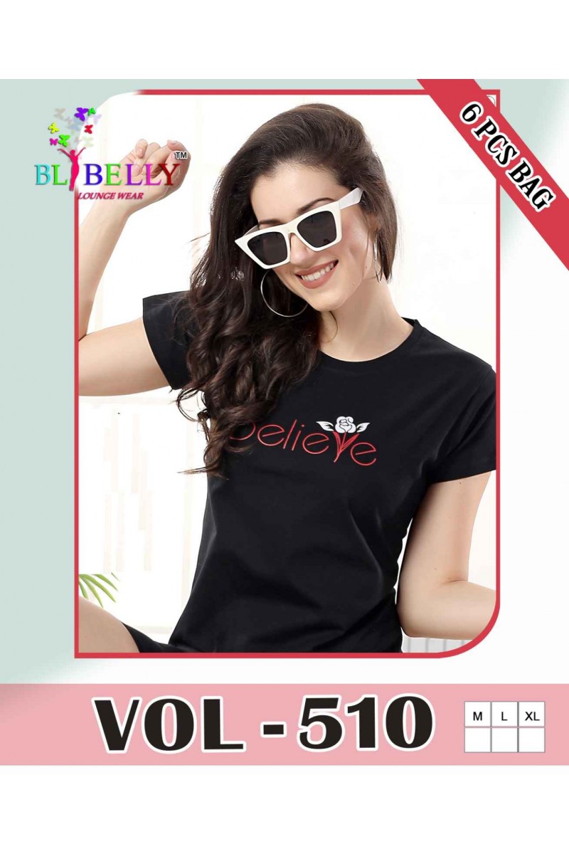 Bl Belly Vol-510 Ladies Hosiery Cotton Night Suits Catalogue Set
