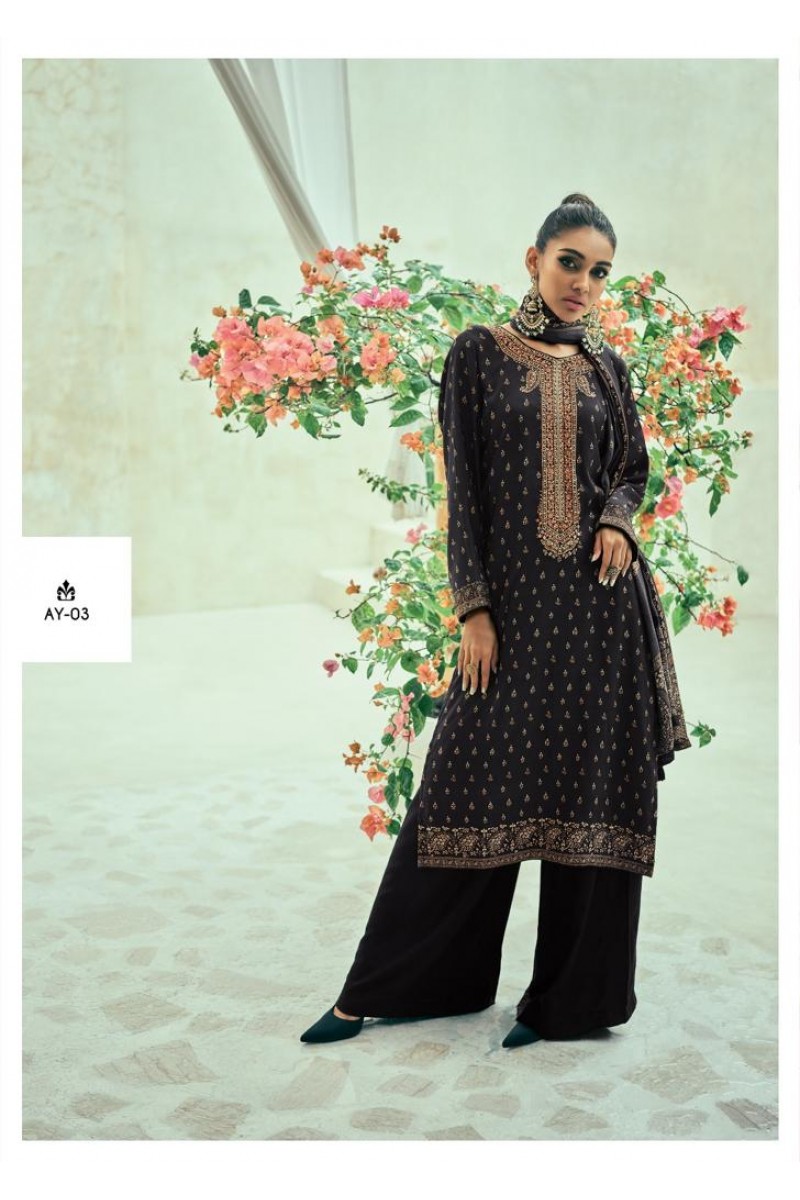 Varsha Ayeza Viscose Printed With Hand Work Designer Salwar Suits Wholesaler