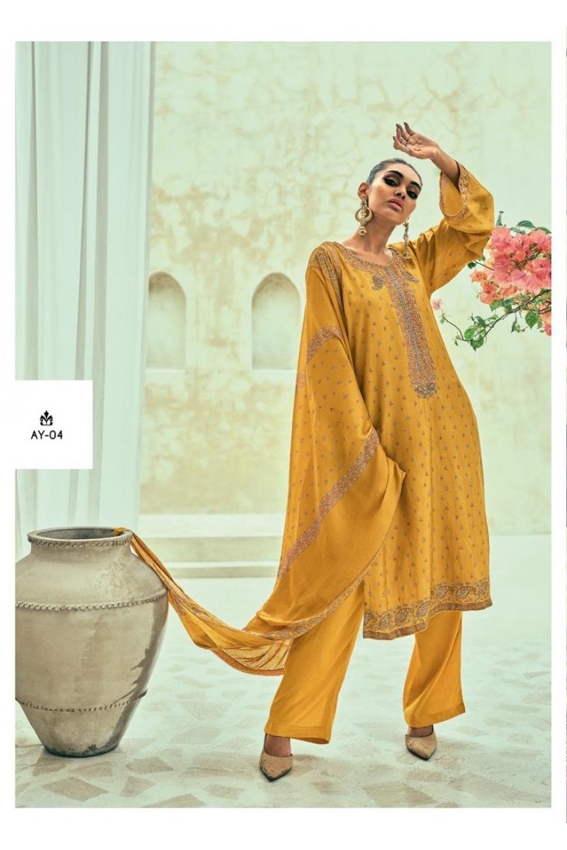 Varsha Ayeza Viscose Printed With Hand Work Designer Salwar Suits Wholesaler