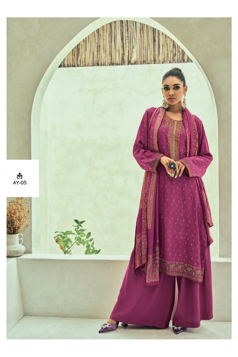 Varsha Ayeza Viscose Printed With Hand Work Designer Salwar Suits Wholesaler