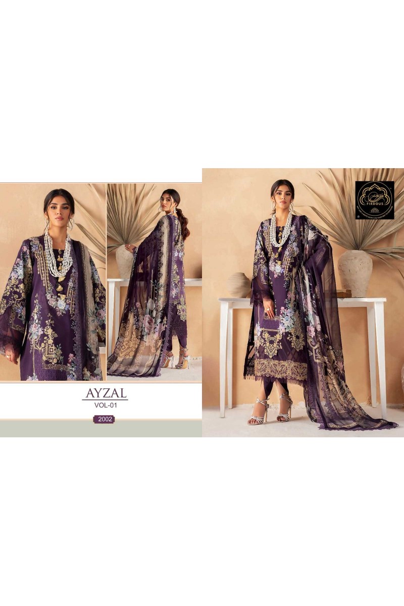 Firdous Ayzal Vol-1 Embroidery Work Designer Wholesale Salwar Suits