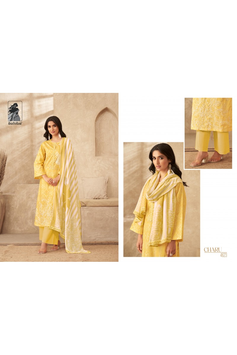 Sahiba Charu Digital Printed Cotton Suit Catalog Wholesaler