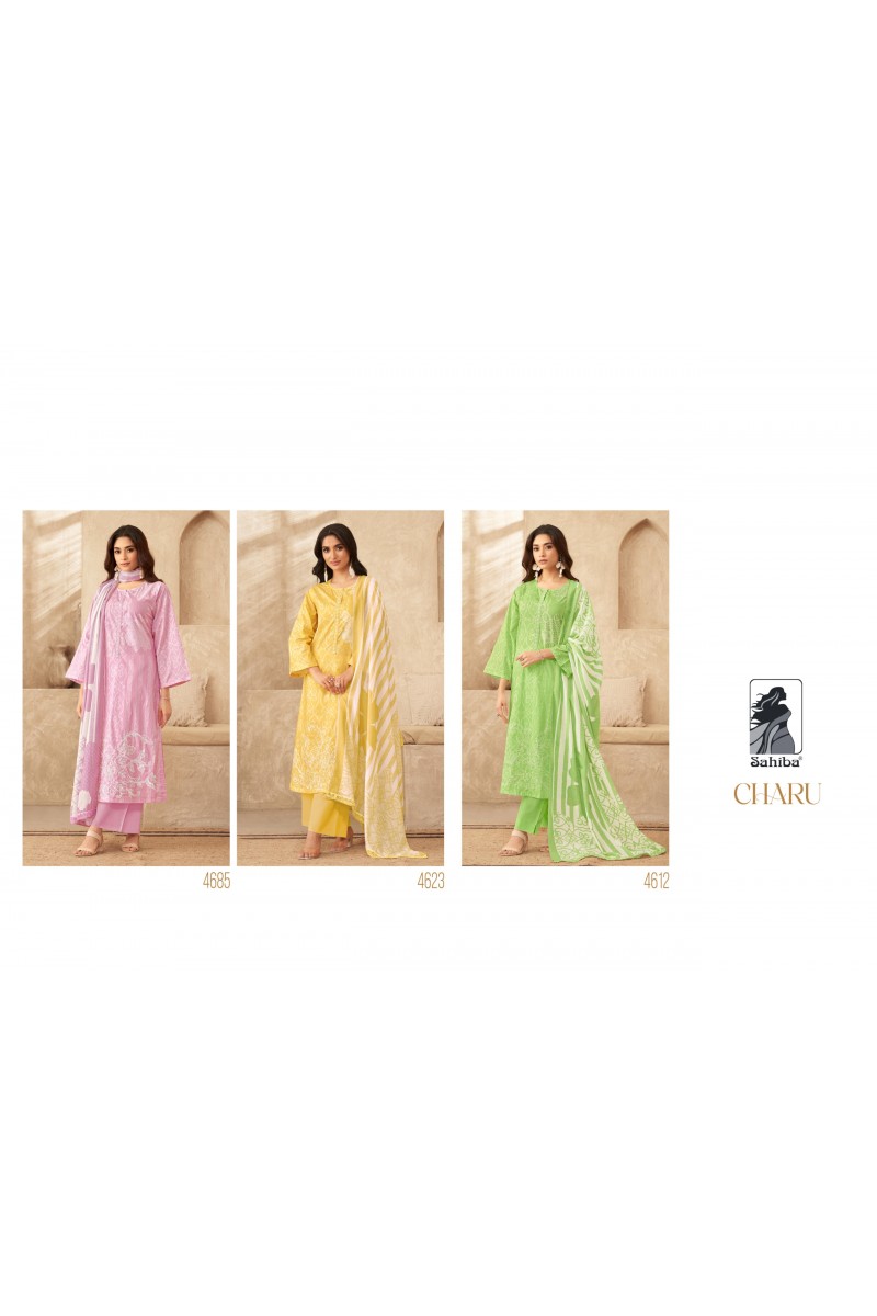 Sahiba Charu Digital Printed Cotton Suit Catalog Wholesaler
