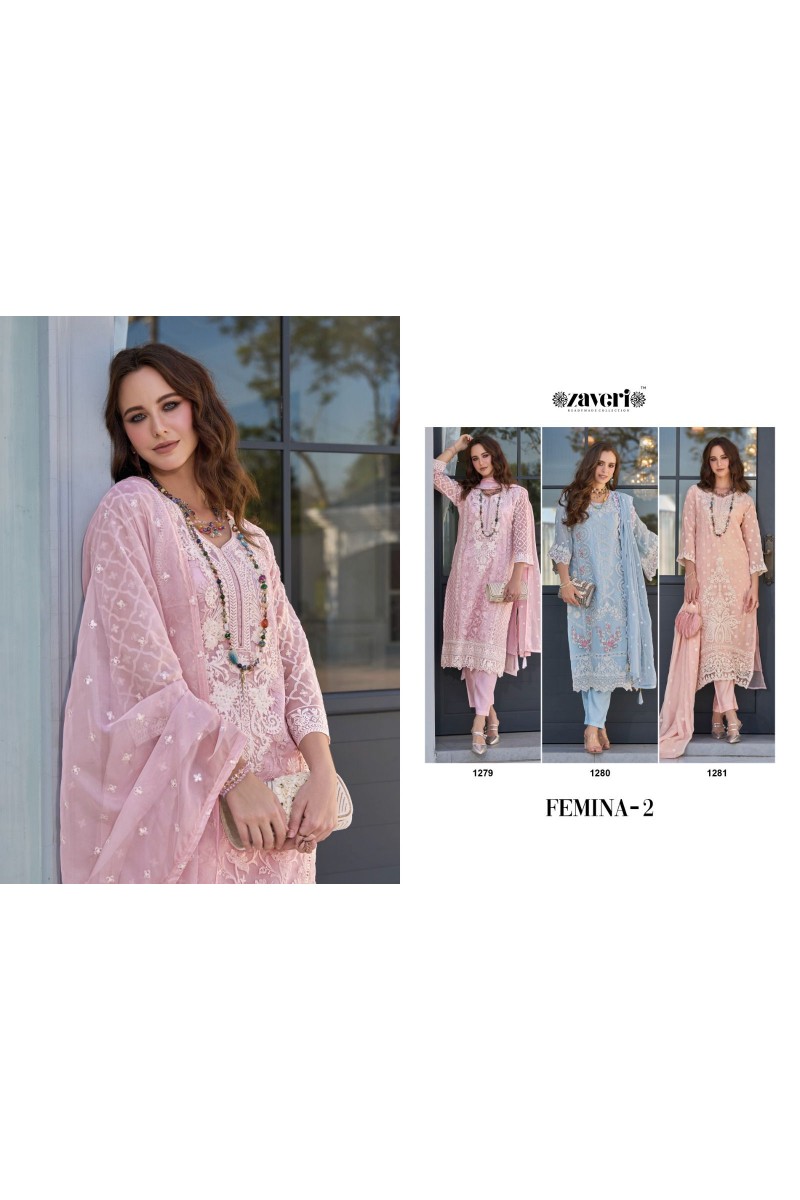 Zaveri Femina Vol-2 Organza Readymade Designer Salwar Suit Collection