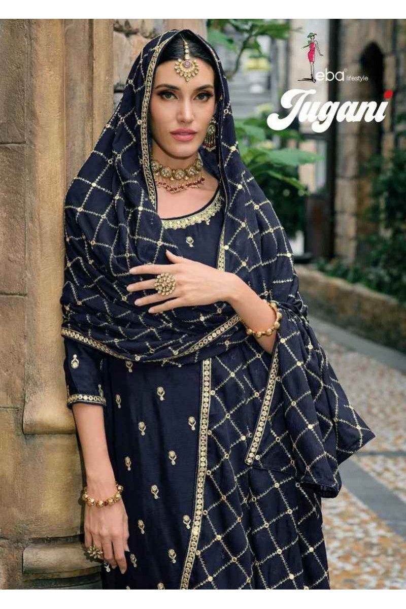 Eba Lifestyle Jugani Wedding Wear Embroidery Salwar Kameez Catalogue
