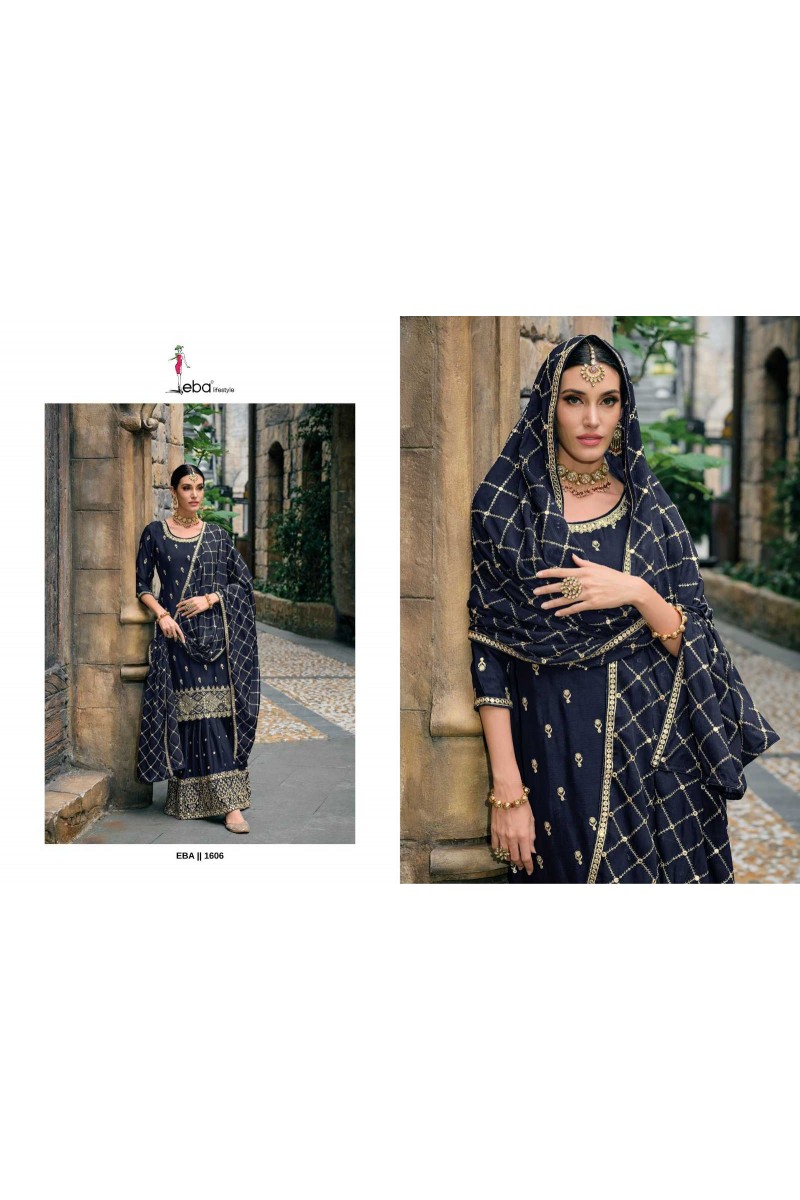 Eba Lifestyle Jugani Wedding Wear Embroidery Salwar Kameez Catalogue