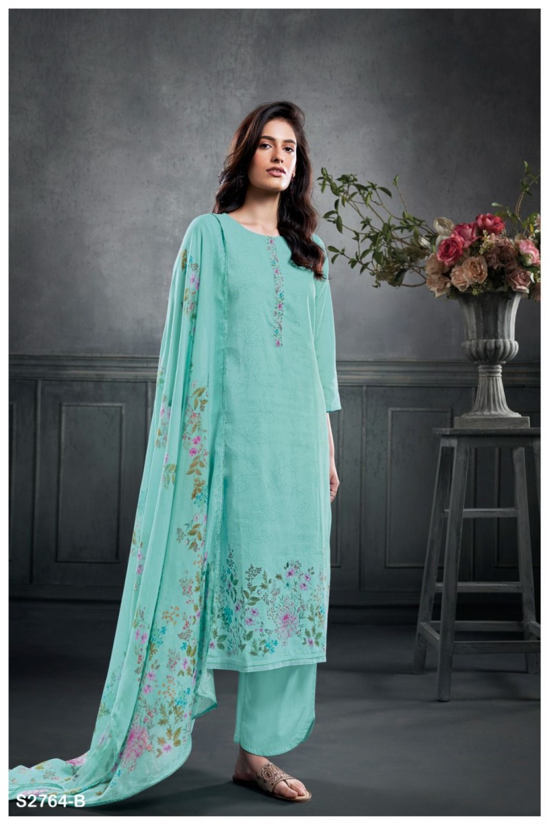 Ganga Juhana Cotton Printed Ethnic Designs Women's Wear Suit Wholesaler