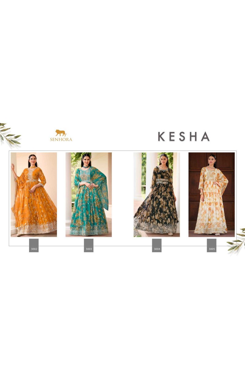 Senhora Kesha Real Georgette Wholesale Designer Readymade Suit Catalog
