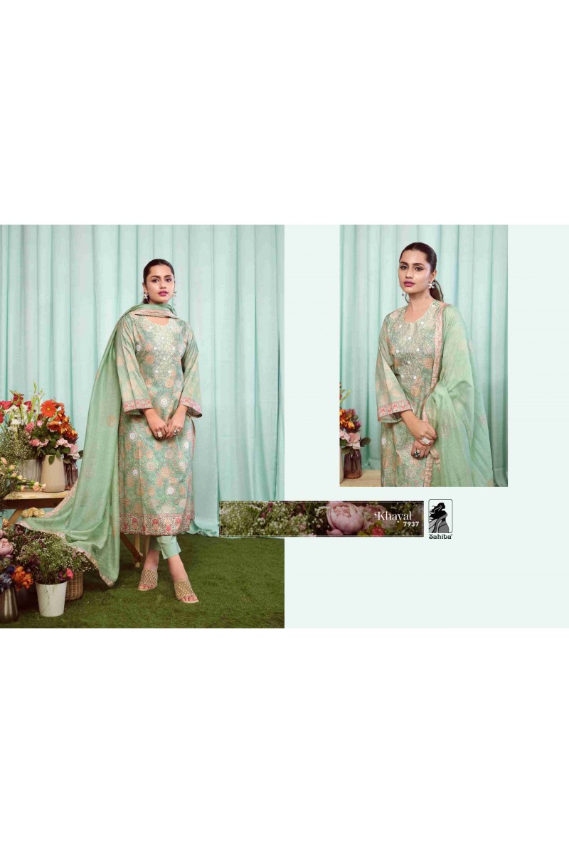Sahiba Khyal Latest Designs Cotton Salwar Suits Catalogues Exporters
