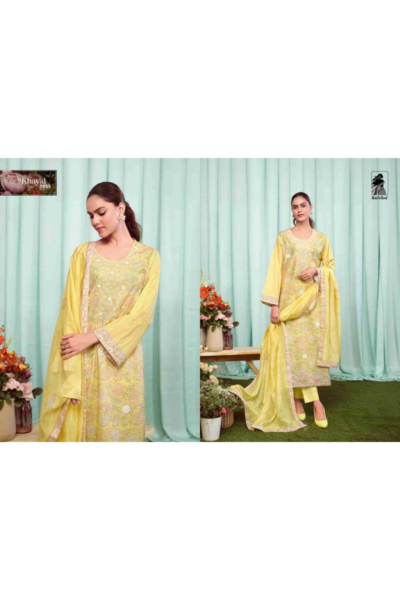 Sahiba Khyal Latest Designs Cotton Salwar Suits Catalogues Exporters