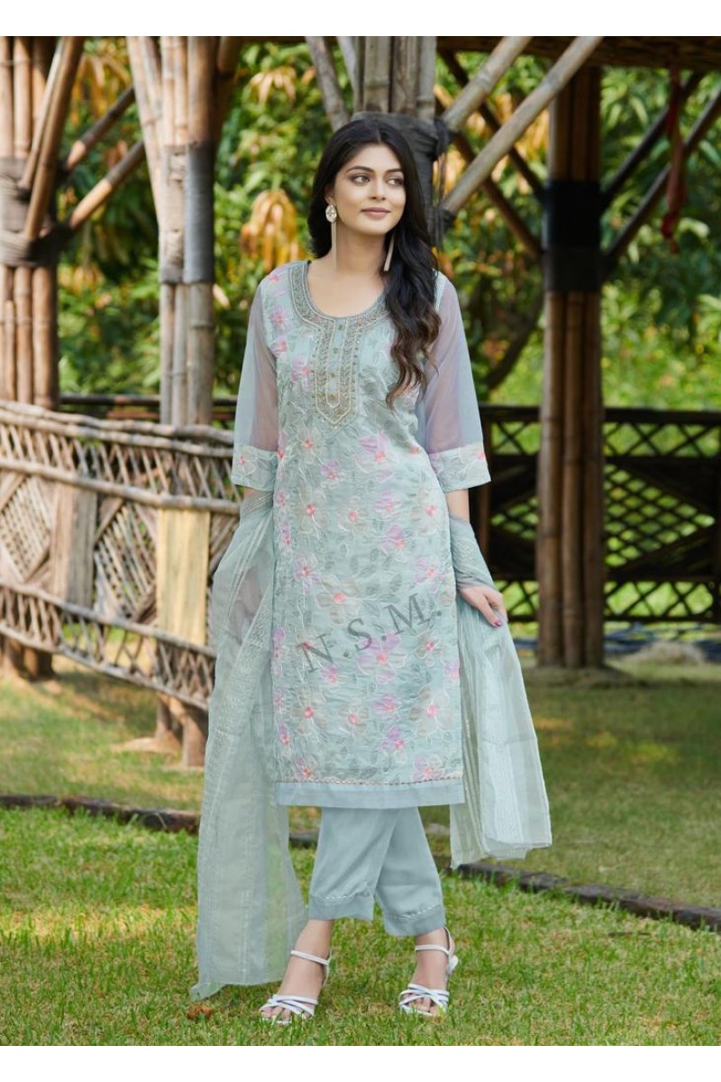 Kumb Rolax Organza Designer Readymade Salwar Suits Collection