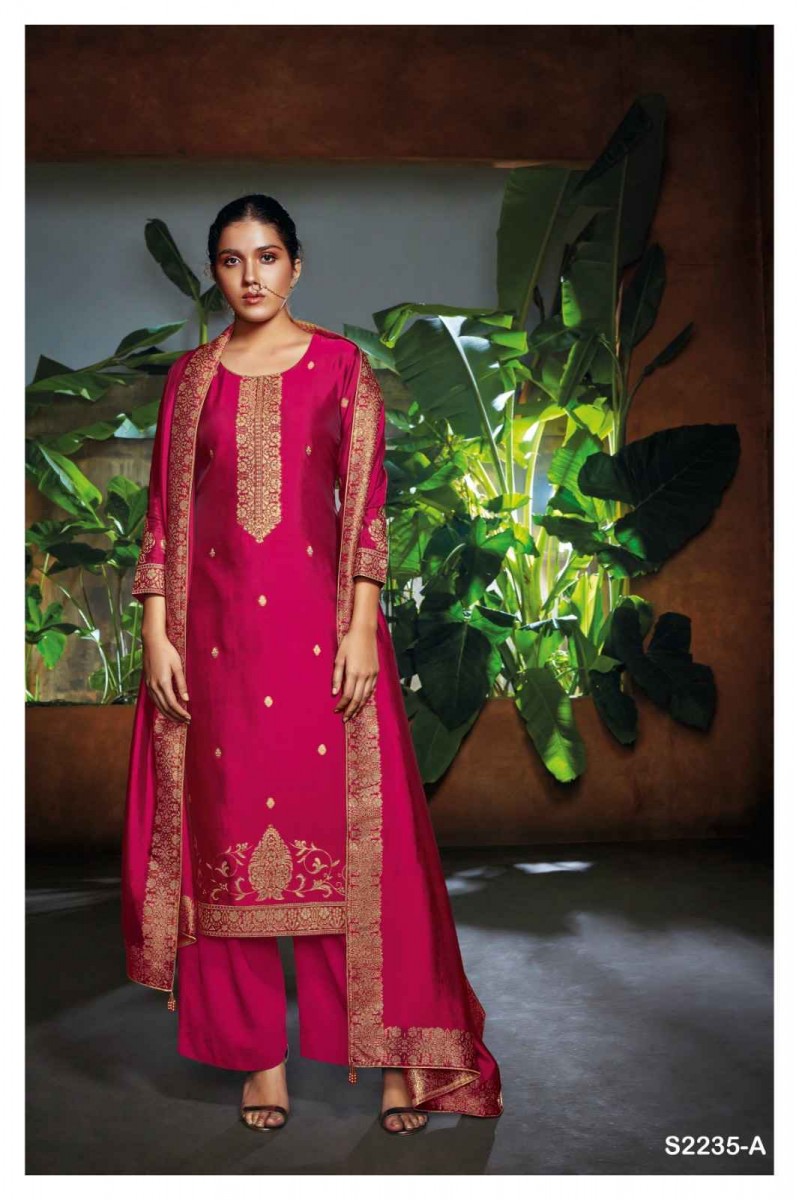 Ganga Nalini Exclusive Woven Silk Salwar Suit Catalog Wholesaler