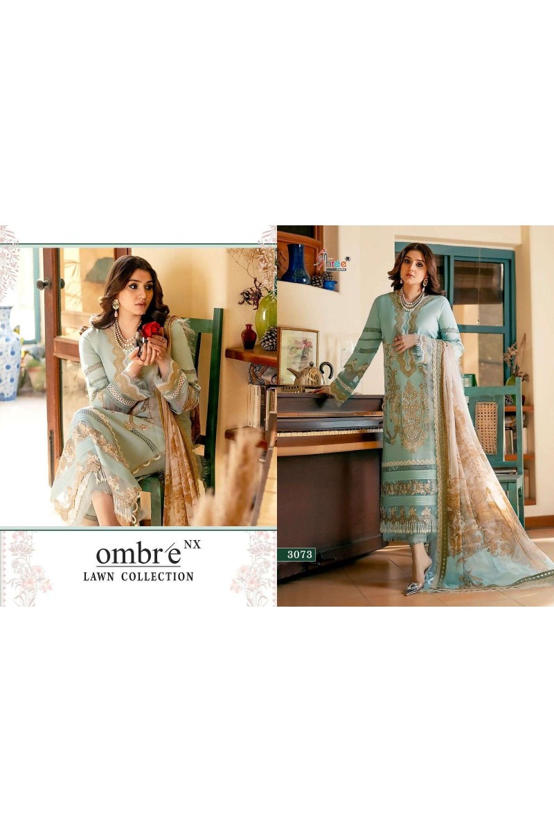 Shree Fab Ombre Designer Pure Lawn Cotton Salwar Suit Collection