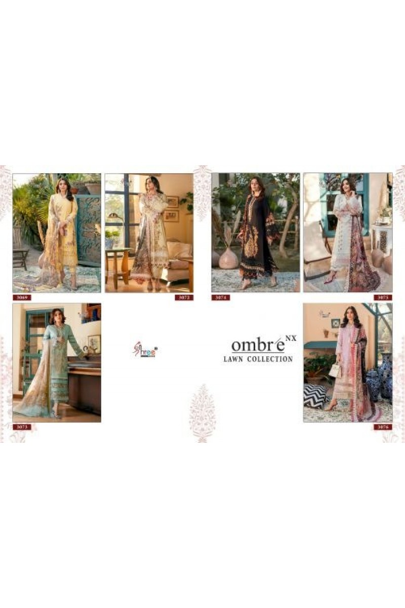 Shree Fab Ombre Designer Pure Lawn Cotton Salwar Suit Collection