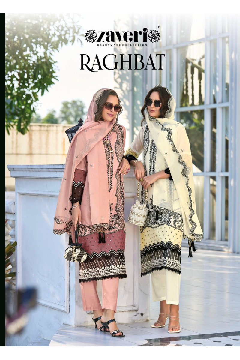 Zaveri Raghbat Organza Ready Made Designer Salwar Suits Collection