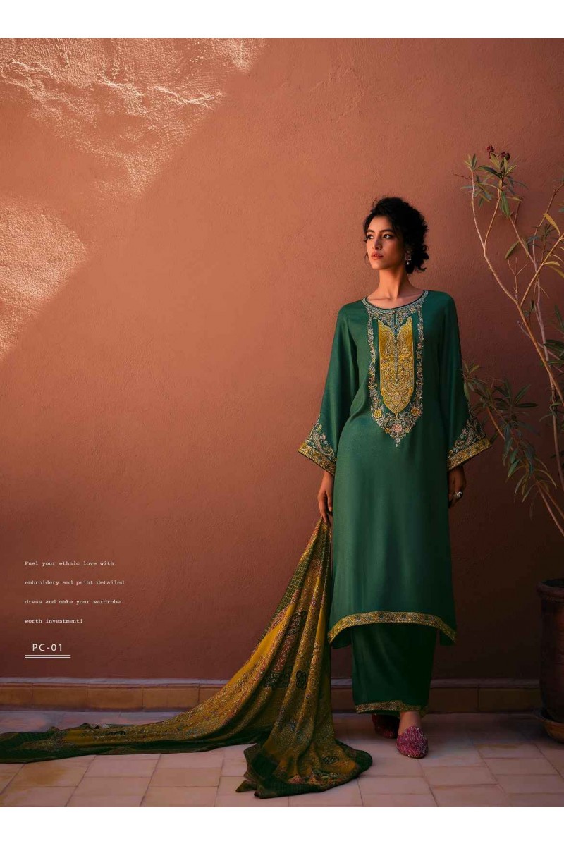 Varsha The Portrait Pashmina Traditional Wear Salwar Suits Collection