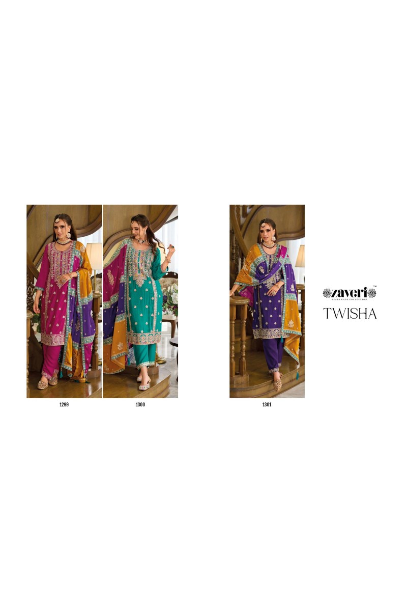 Zaveri Twisha Wholesale Designer Readymade Party Wear Salwar Suits