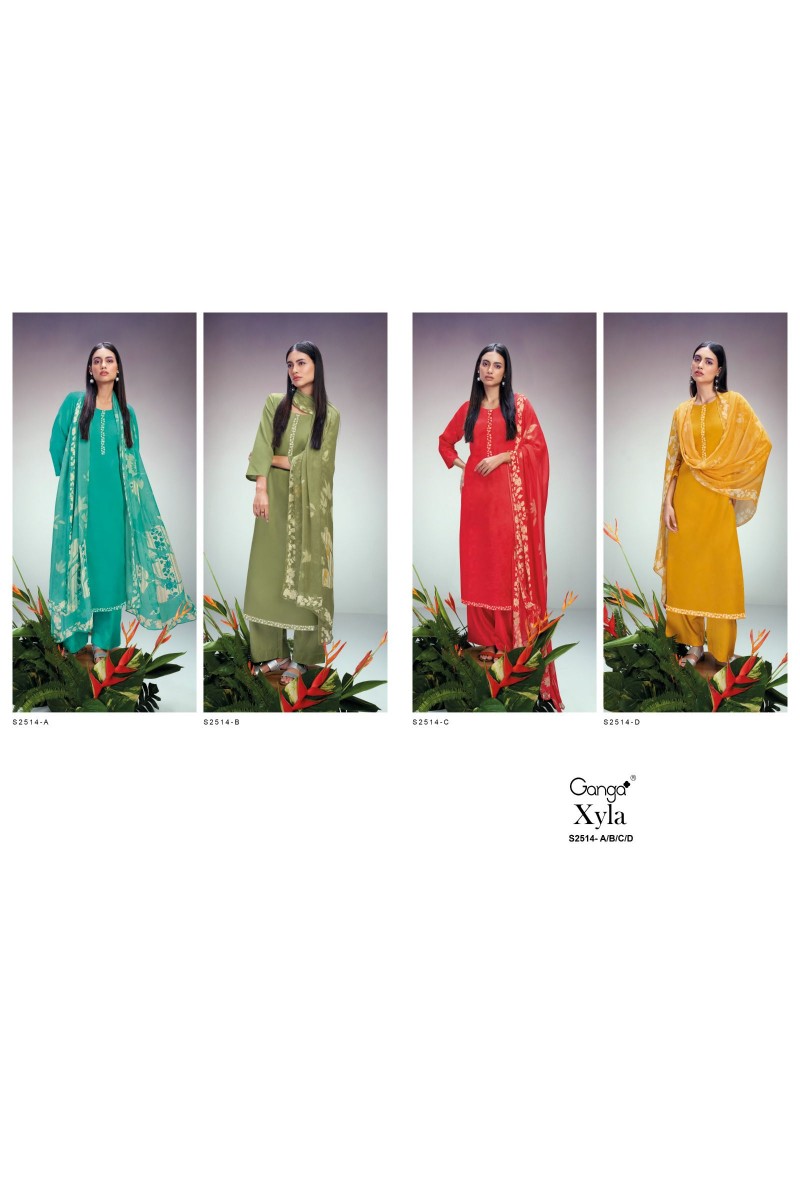 Ganga Xyla Designer Premium Cotton Silk Salwar Suit Online Supplier