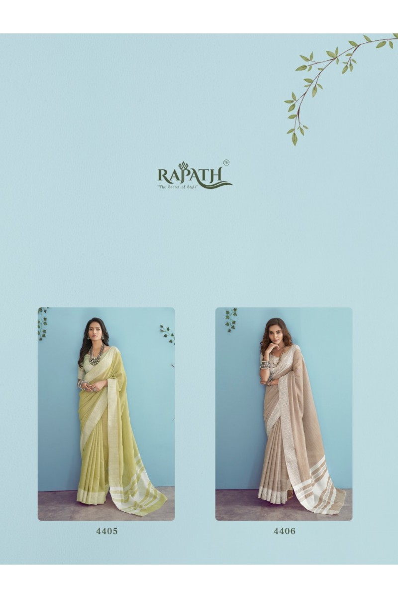 Rajpath Aarzoo Women's Wear Soft Linen Silk With Fancy Saree Collection