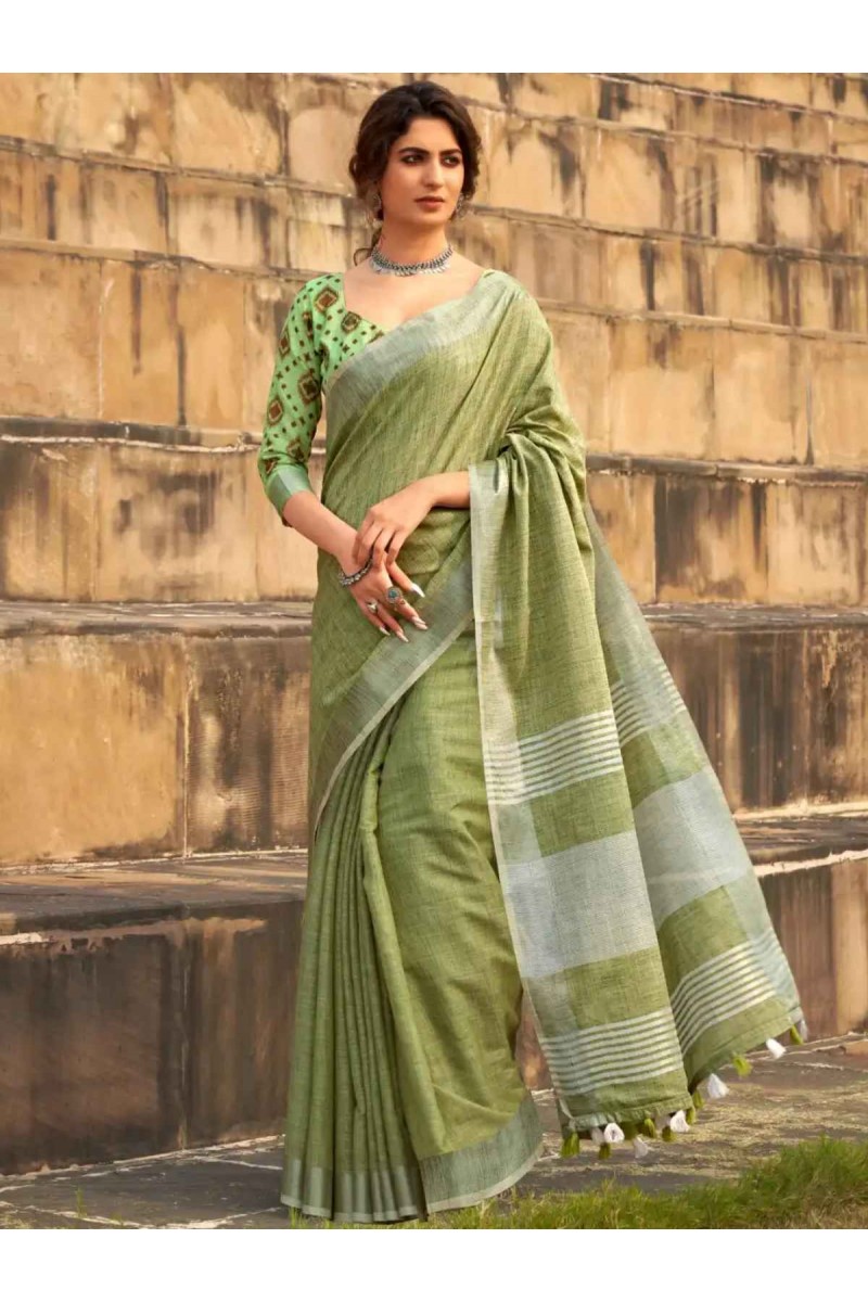 Rajpath Abhirupi Soft Linen Silk Wholesale Fancy Sarees Catalogues