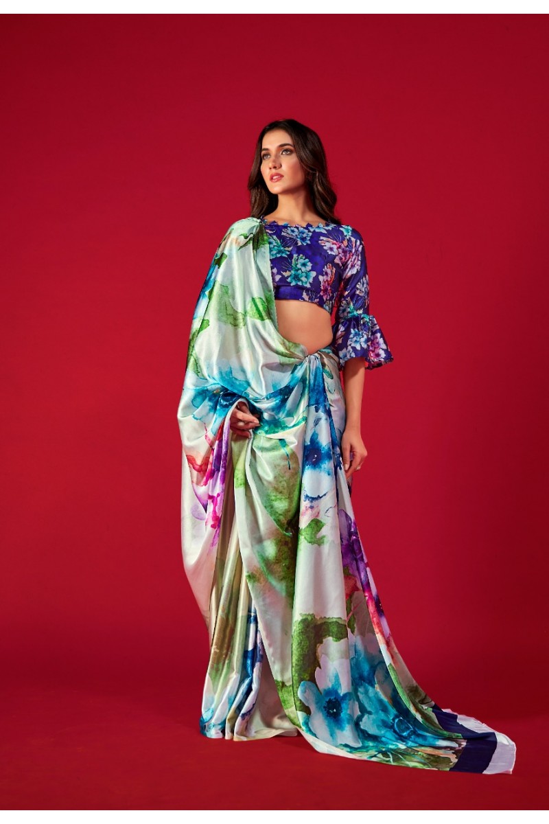 Rajpath Alexa Wholesale Digital Printed Wear Satin Crepe Saree Collection