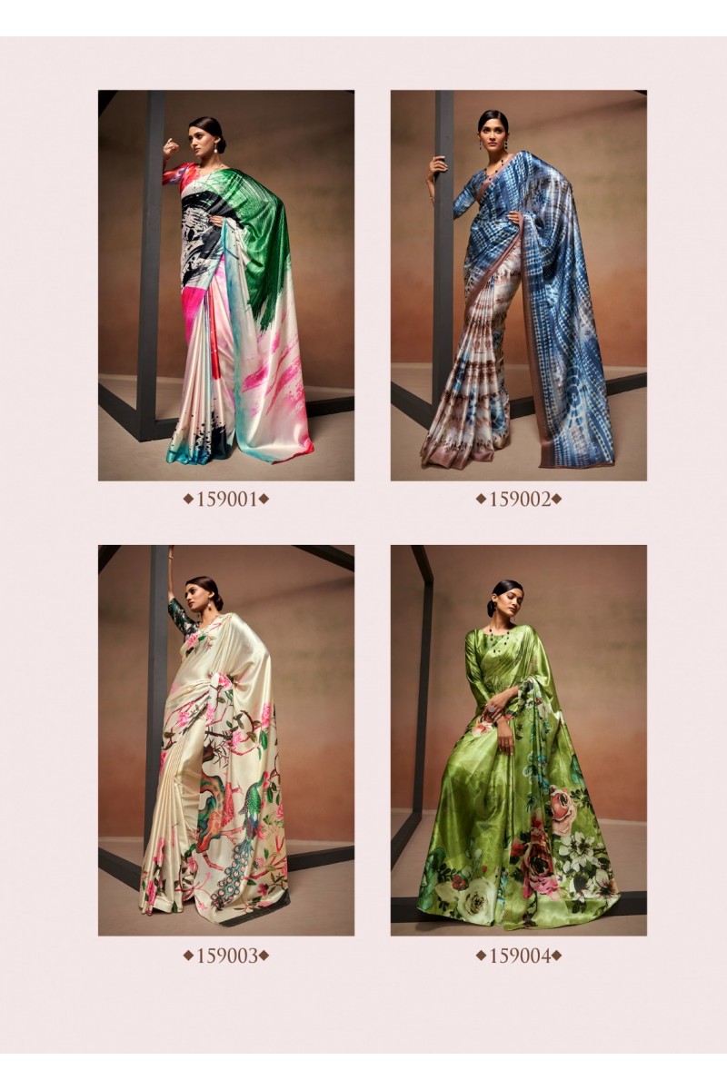 Rajpath Bollywood Sattin Beautiful Print Fancy Sarees Collection