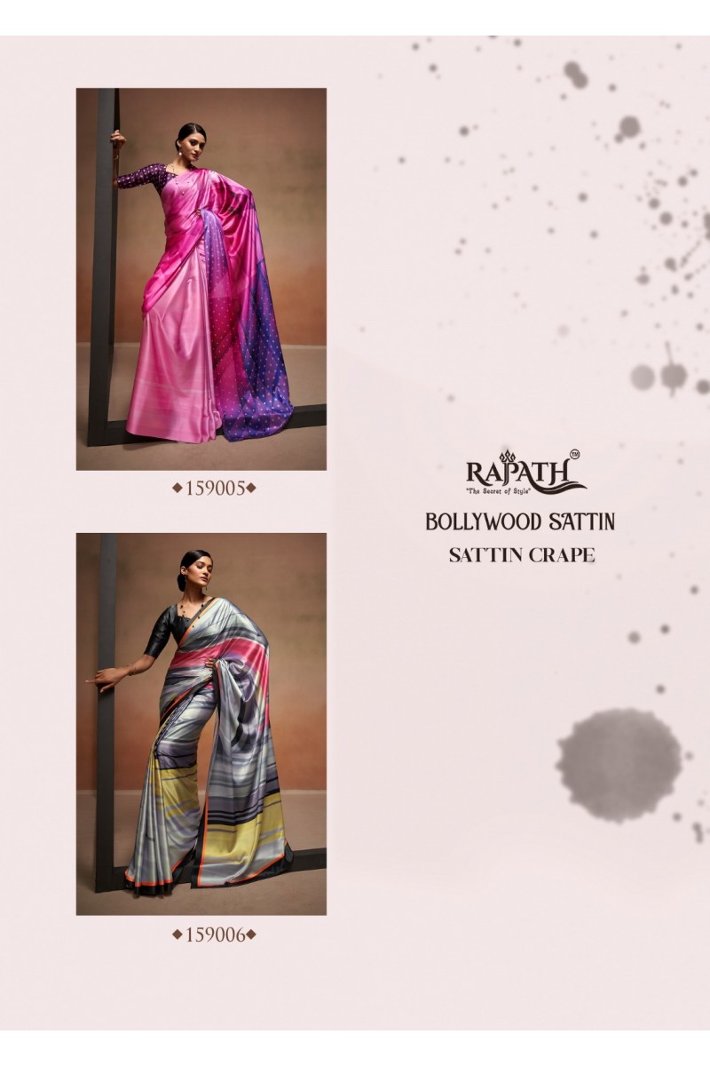 Rajpath Bollywood Sattin Beautiful Print Fancy Sarees Collection