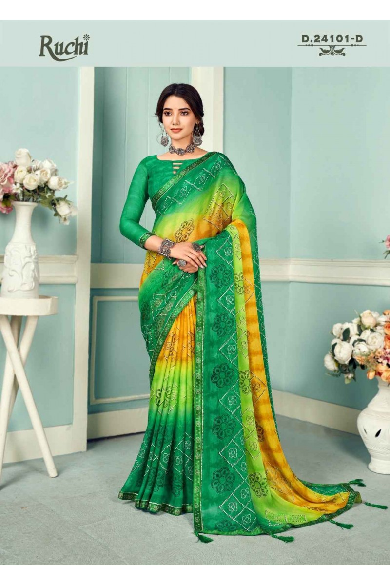 Ruchi Dhun Vol-4-24101-D Traditional Wear Printed Single Saree Collection