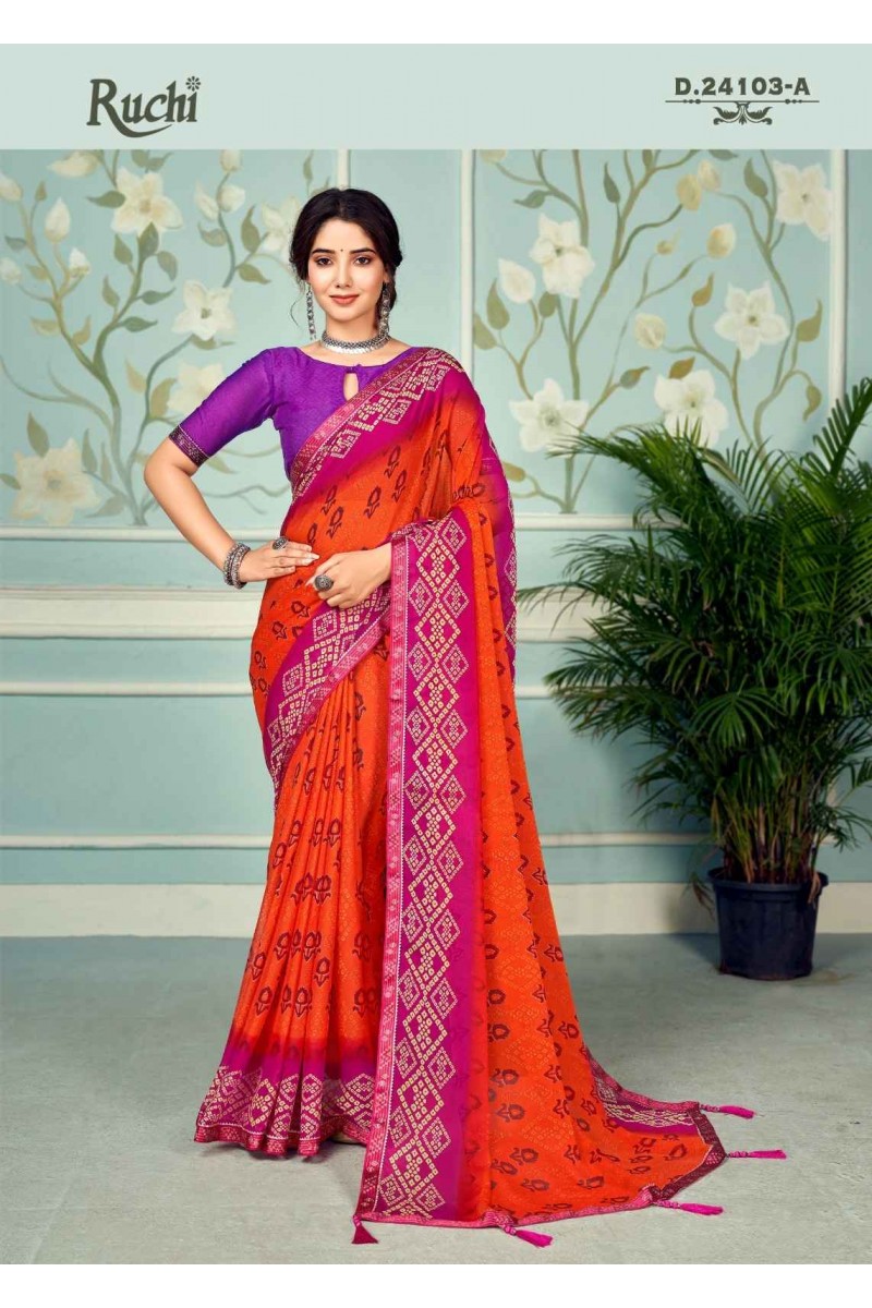 Ruchi Dhun Vol-4-24103-A Traditional Wear Printed Single Saree Collection