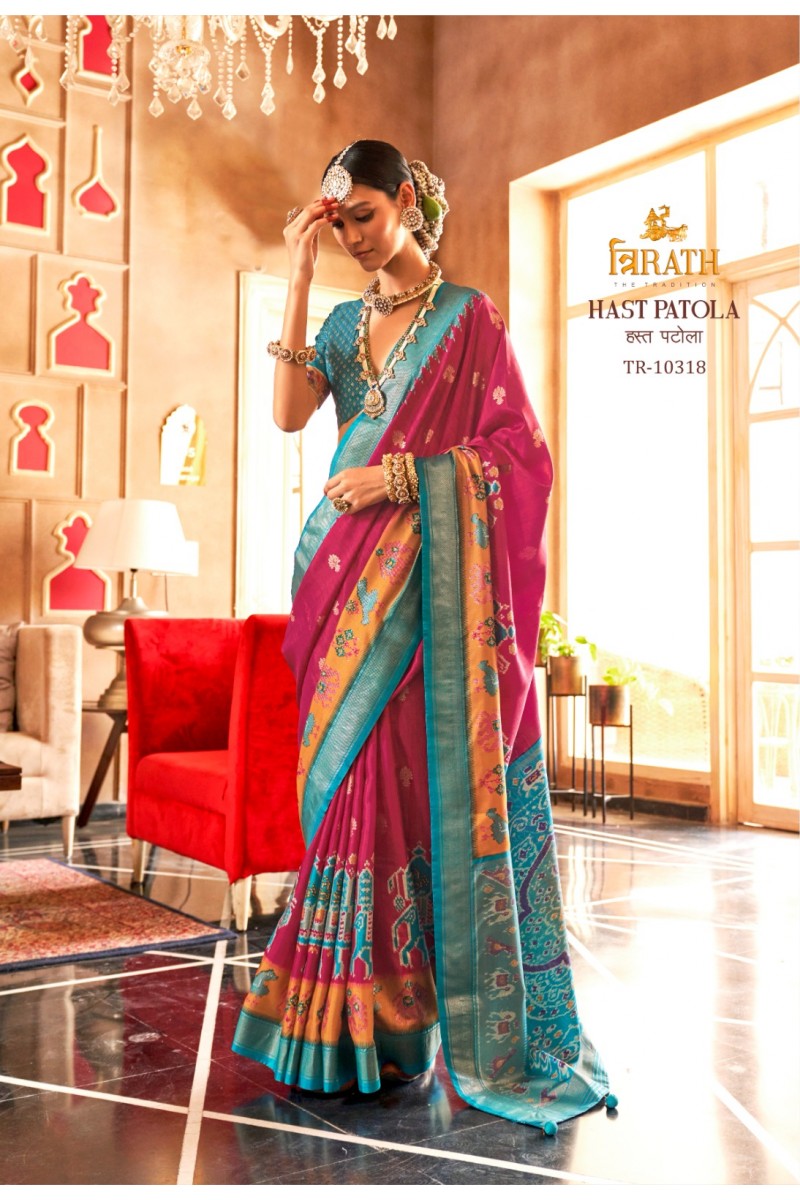 Trirath Hast Patola D.No-10318 Traditional Wear Designer Saree Collection